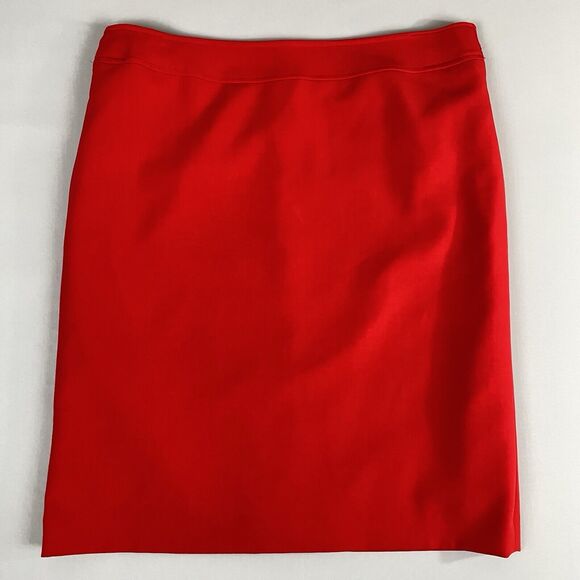 Tahari Arthur S. Levine 2 PC Suit Women’s Skirt 10 Longline Jacket 12 Orange Red - Picture 4 of 16